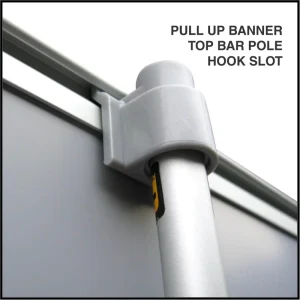 Economy Pull Up Banner Top Bar Pole Hook Slot - PrintStuff South Africa